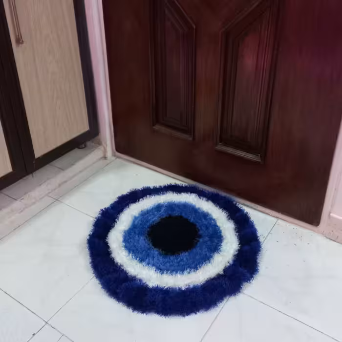 فرشینه بافتنی مدل بوهو طرح چشم نظر