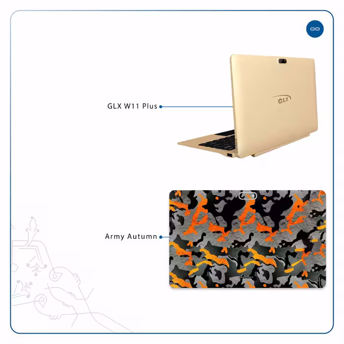 برچسب پوششی ماهوت مدل Autumn-Army مناسب برای تبلت جی ال ایکس W11 Plus