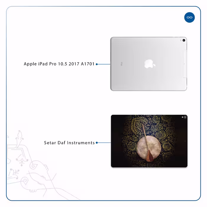 برچسب پوششی ماهوت مدل Setar-Daf-Instruments مناسب برای تبلت اپل iPad Pro 10.5 2017 A1701