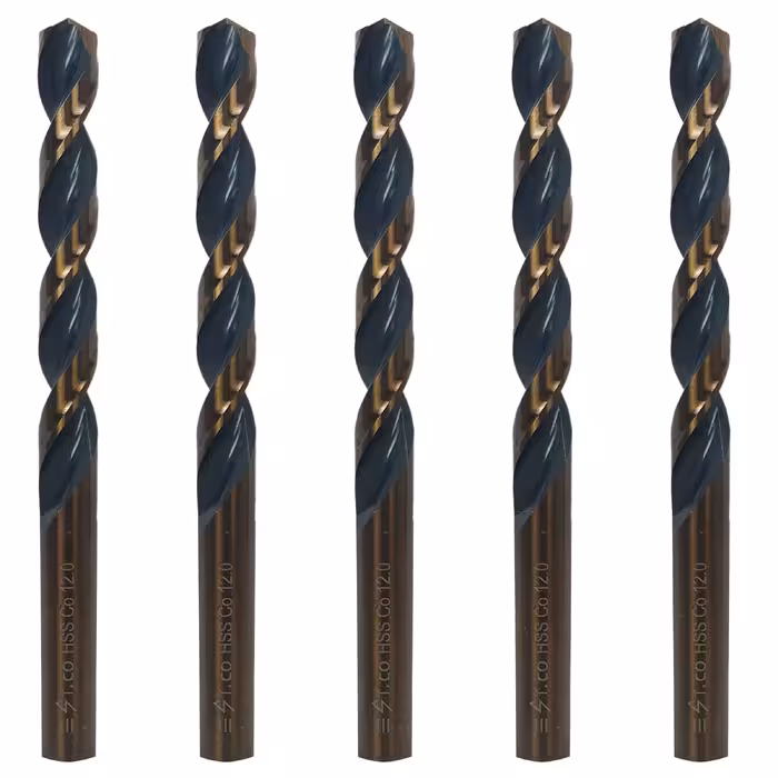 مته کبالت اس تی کو مدل HSSCO سایز 12 میلی متر مجموعه 5 عددی