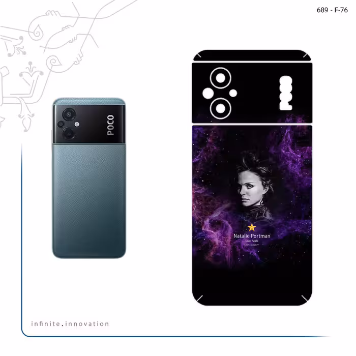 برچسب پوششی ماهوت مدل Natalie Portman مناسب برای گوشی موبایل شیائومی Poco M5