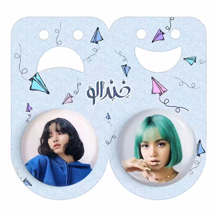 پیکسل خندالو مدل لیسا بلک پینک کد 1426214264 مجموعه 2 عددی