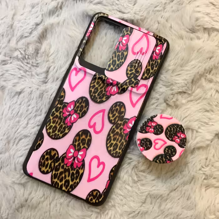 کاور طرح Minnie کد A6536 مناسب برای گوشی موبایل سامسونگ Galaxy A72 4 G / A72 5G به همراه پایه نگهدارنده