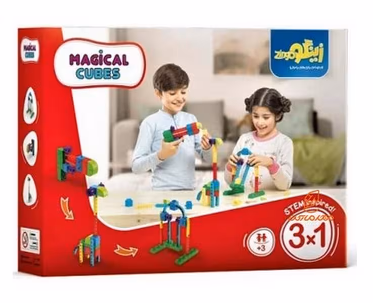 بازی فکری مکعب های جادویی 22 قطعه (1*3) - کتاب‌فروشی کوچه کتاب