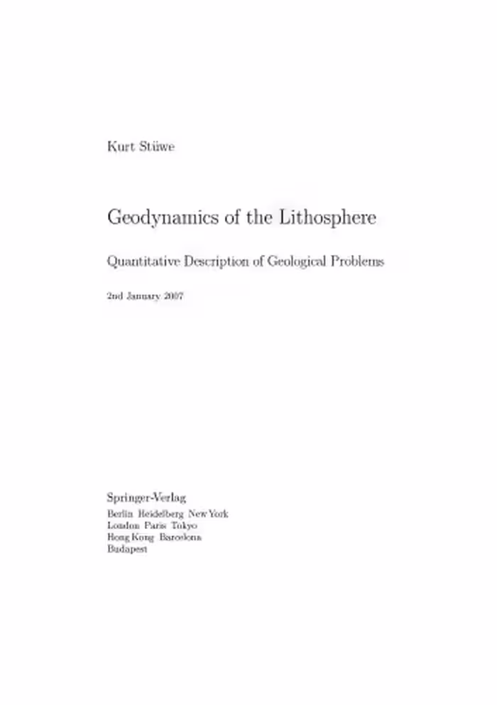 خرید و دانلود نسخه کامل کتاب Geodynamics of the Lithosphere: An Introduction