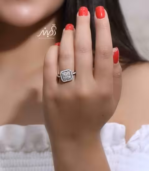 💍انگشتر جواهري خاص و زیبا؛ نقره عیار 925(R_1205)
