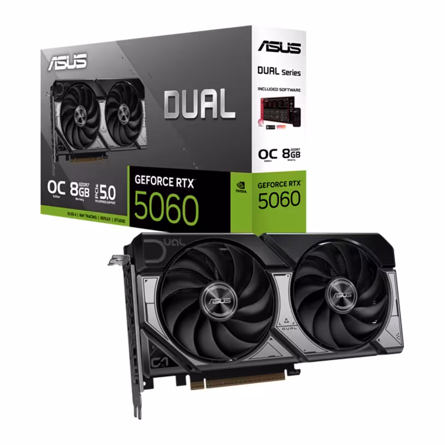 کارت گرافیک ایسوس مدل Dual GeForce RTX 5060 OC Edition 8GB GDDR7