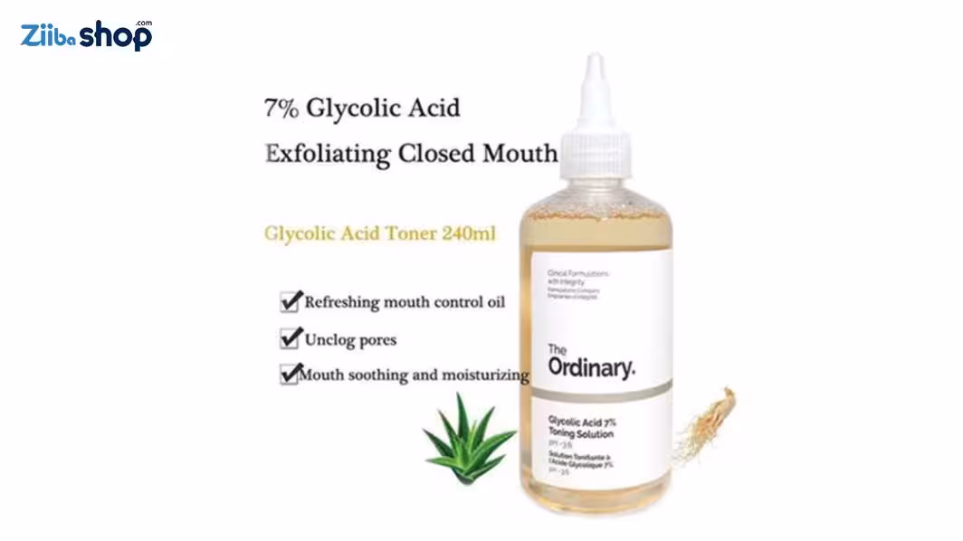 تونر لایه بردار و روشن کننده گلیکولیک اسید اوردینری پج کد دار The Ordinary Glycolic Acid 7% Toning Solution 240ml