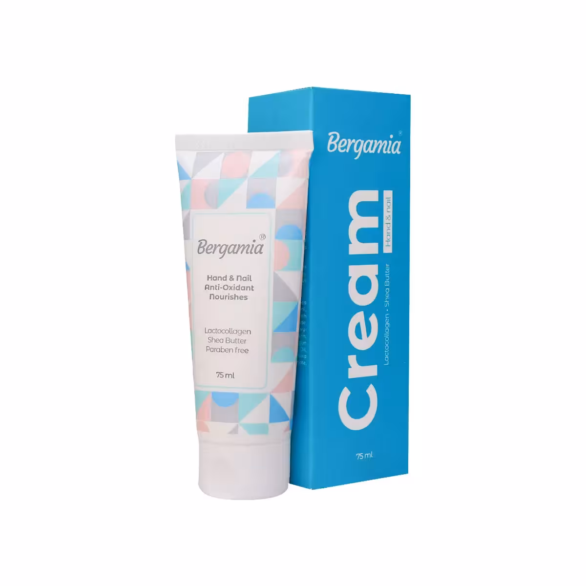 کرم مرطوب کننده دست و ناخن برگامیا حاوی عصاره کلاژن شیر 75 میلی لیتر