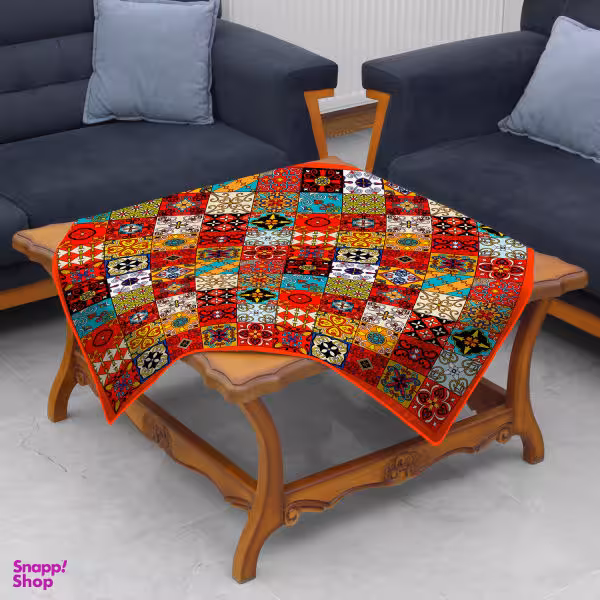 رومیزی طرح چهارخونه کد 983