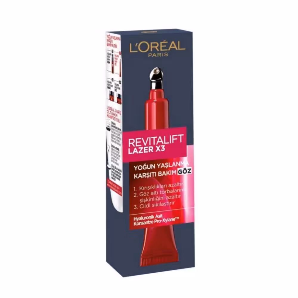 کرم دور چشم رویتالیفت لیزر لورآل قوی Revitalift Lazer X3 حجم 15 میل