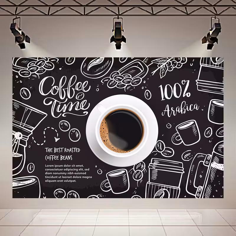 تابلو شاسی 16میل طرح قهوه مدل Coffee Beans کد PD1376 | دنیای قاب