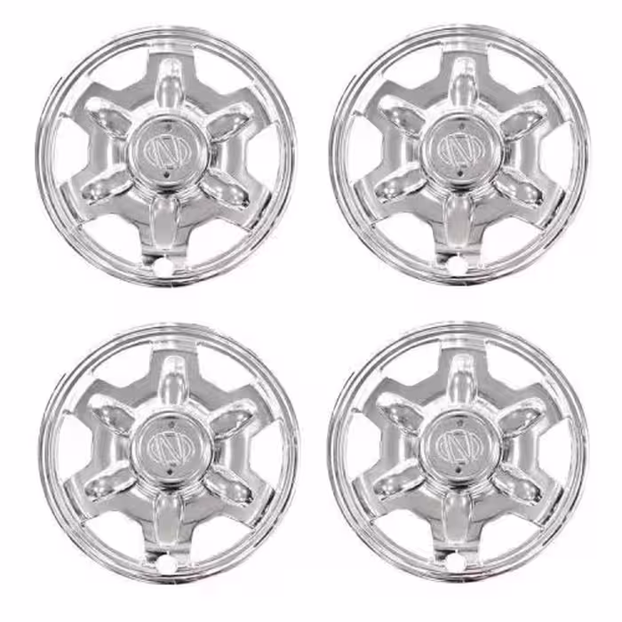 قالپاق طرح آبکاری مناسب نیسان شوکا همراه با براکت و پیچ (پادرا) بسته بندی 4 عددی برند حامد