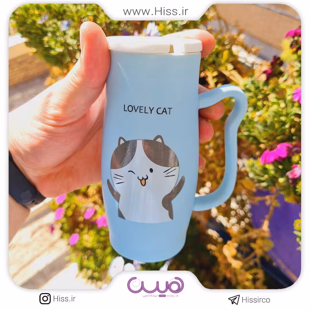 ماگ گربه دوست داشتنی (طرح و رنگ رندوم)