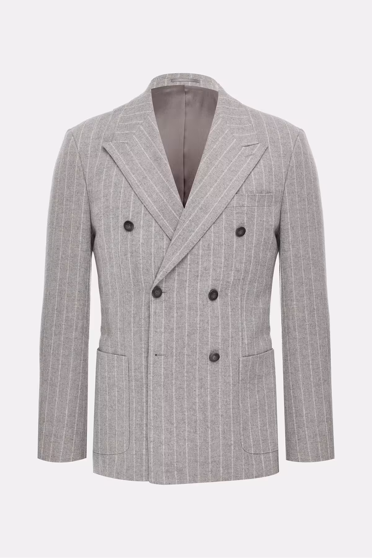 کت مردانه ژاکت پشمی با دکمه خاکستری W Collection