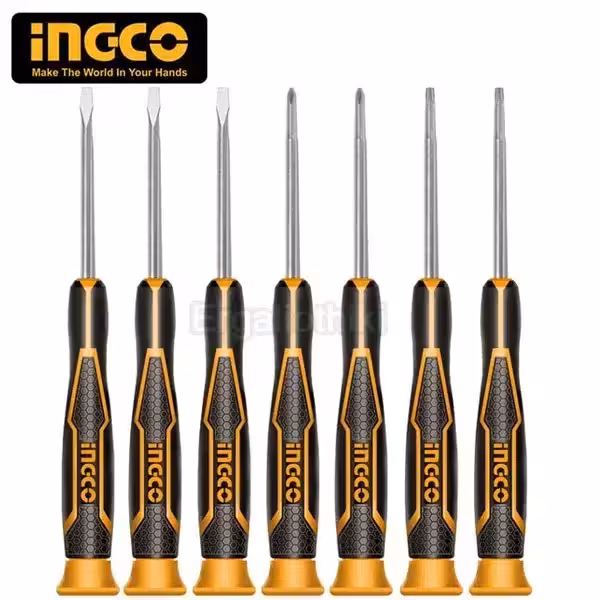 ست پیچ گوشتی 7 عددی ریز ساعتی برند اینکو INGCO کد کالا HKSD0718