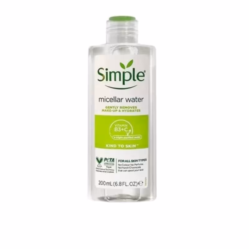 کرم مرطوب کننده سیمپل مدل micellar water حجم 200 میلی لیتر