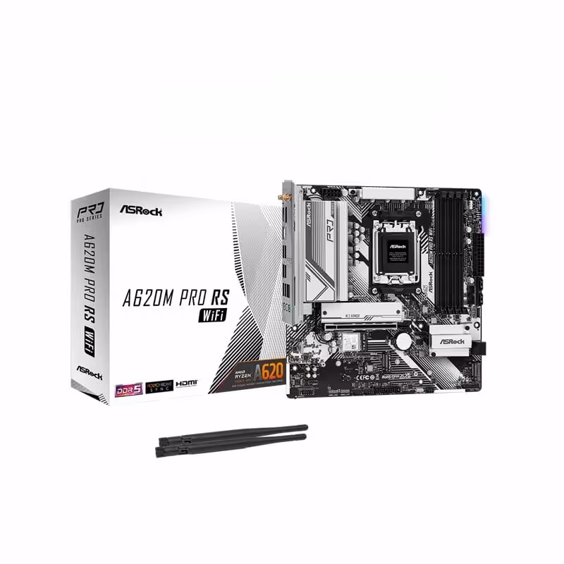 مادربرد ازراک مدل A620M Pro RS WiFi DDR5