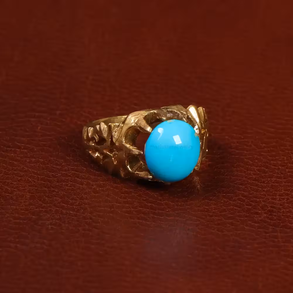 نگین فیروزه عجمی کد 29855 - جواهری مشاهیر