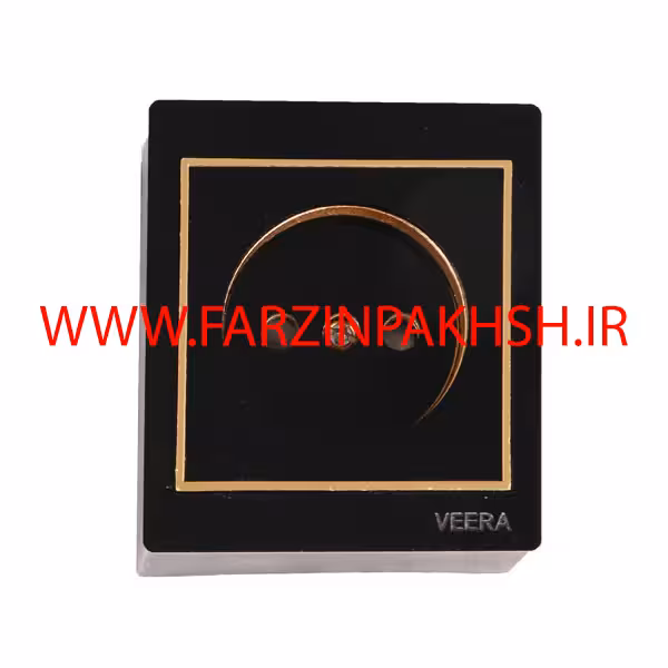 کلید و پریز روکار ویرا مدل امگا مشکی طلا مشکی