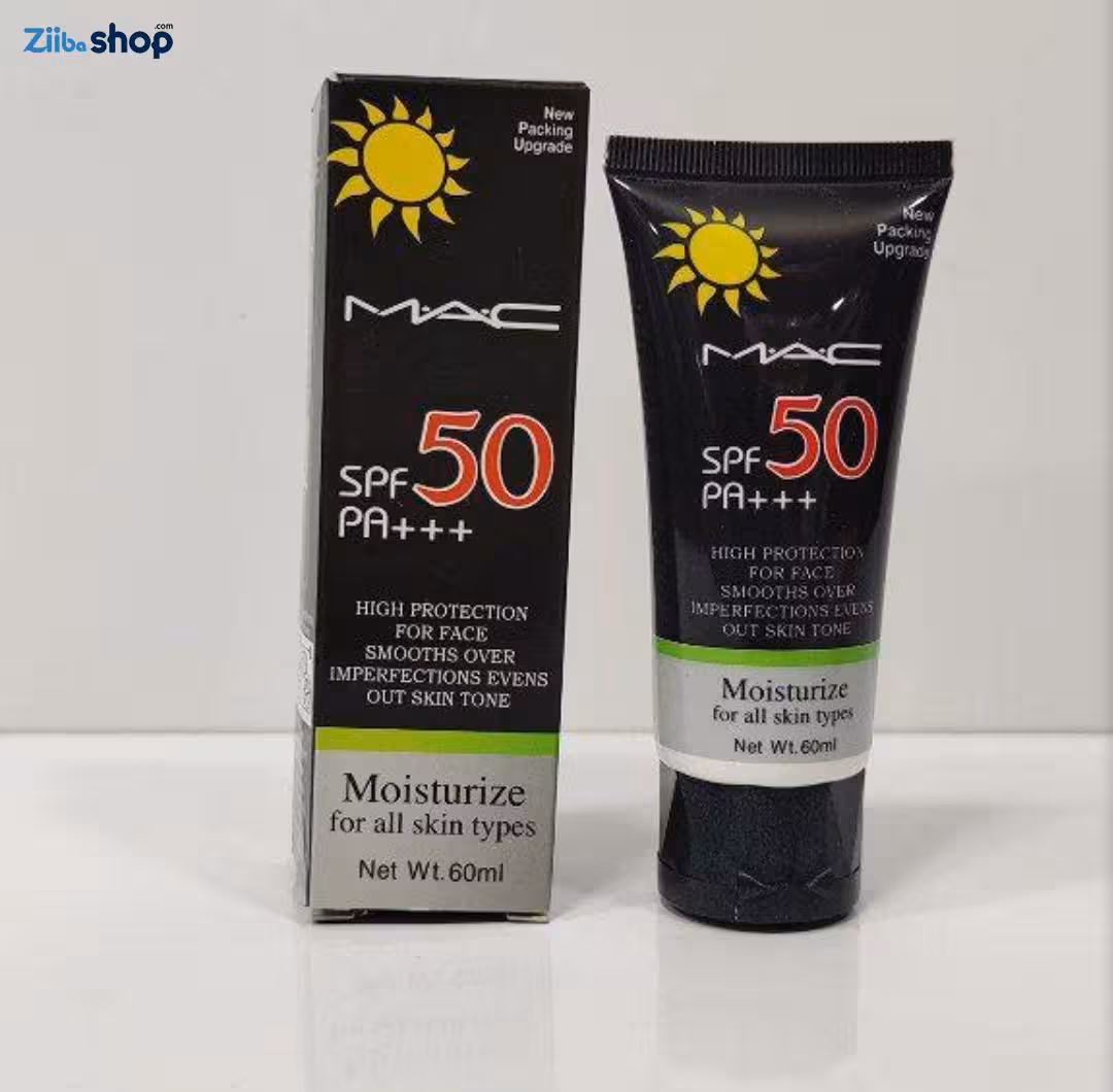 ضد آفتاب بی رنگ مک SPF 50 PA    مرطوب کننده برای انواع پوست Net Wt 60m