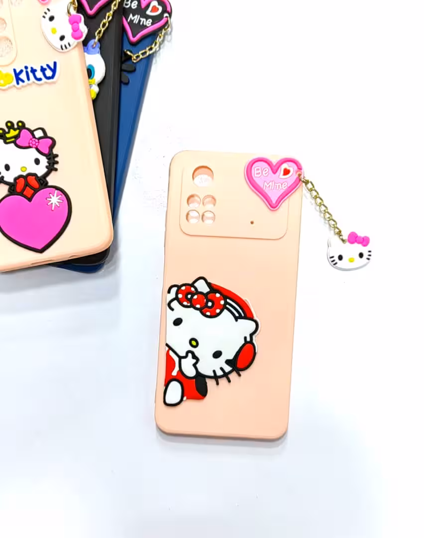 قاب فانتزی دخترانه طرح hello kitty شیاومیM4 pro 4gXiaomi m4 pro 4g hello kitty fantasy frame for girls