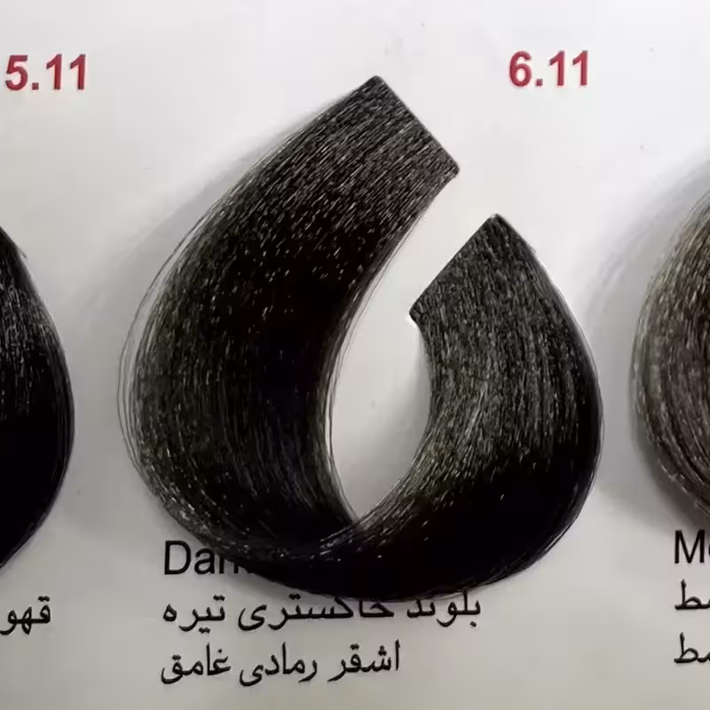رنگ بلوند خاکستری تیره 6.11 ،رنگ مو کم آمونیاک پیلون و یک عدد اکسیدان | amazonchi