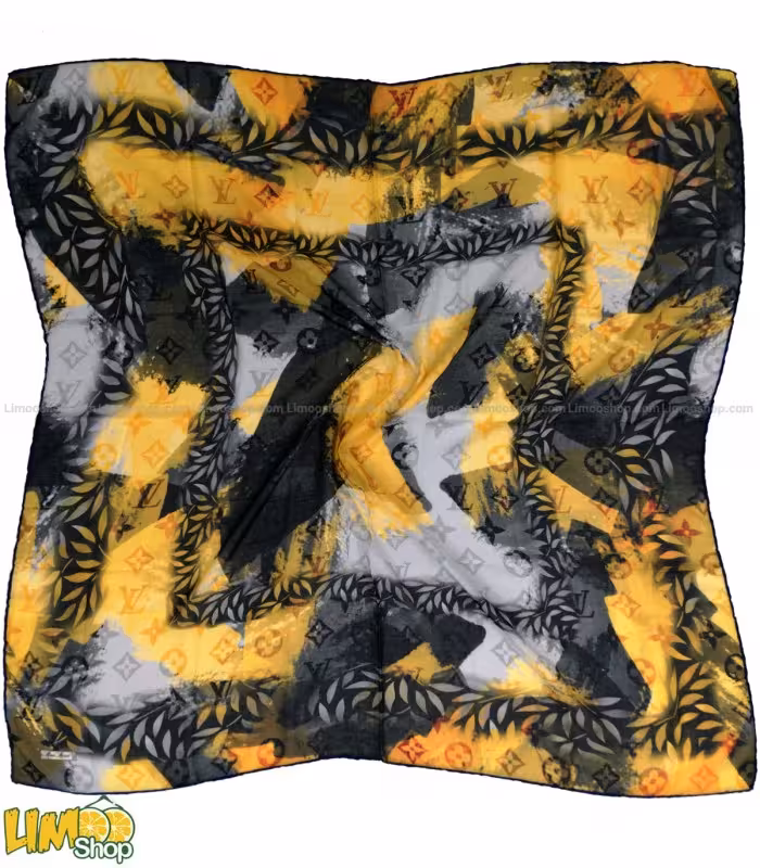 روسری طوسی زرد Lv