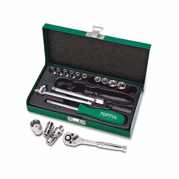 جعبه بکس تاپ تول 17 عددی 1/4 اینچ مدل GCAD1701