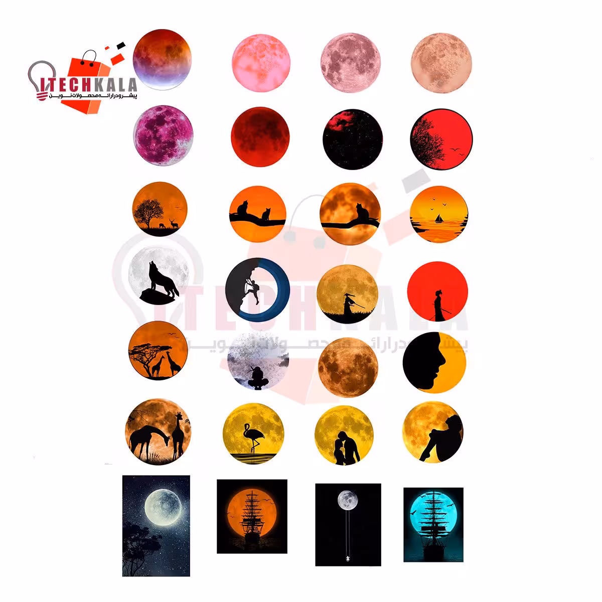 طلق مدل ماه نقاشی