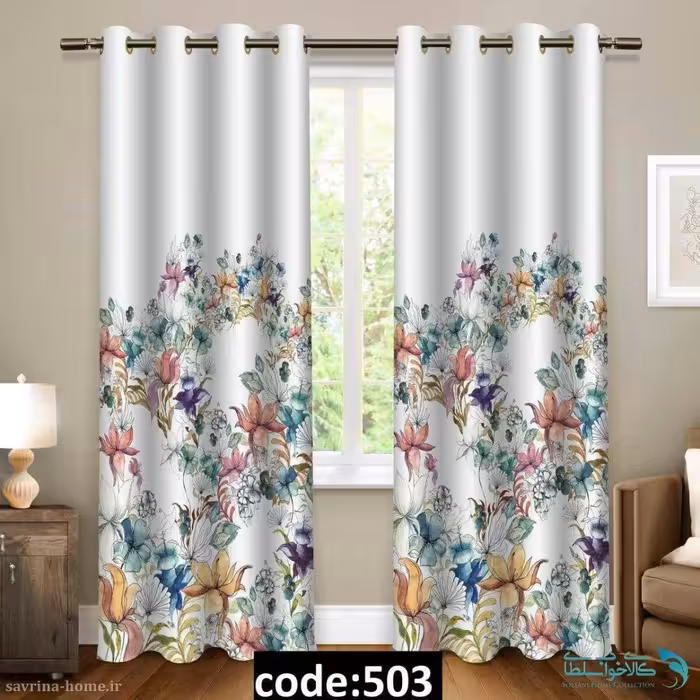 پرده پانچی سری گل مدل Sh-503