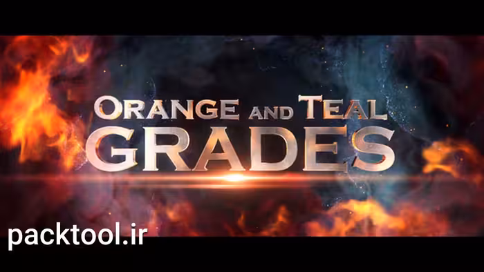 پروژه داوینچی ریزالو پریست رنگ با تم سبز و نارنجی Orange and Teal LUTs - پک تول