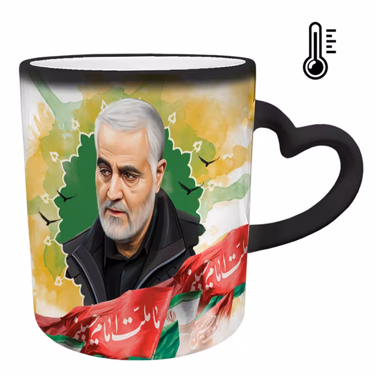 خرید ماگ-لیوان حرارتی  دسته ساده  سردار سلیمانی کد 16