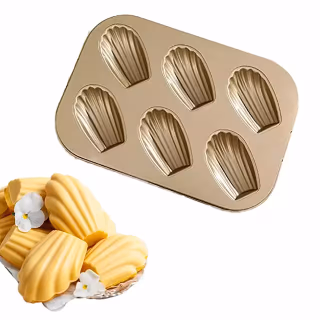 قالب تفلون مادلن 6 خانه طلایی