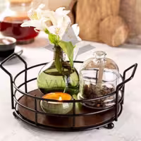 سبد فلزی گرد دسته دار والریا
