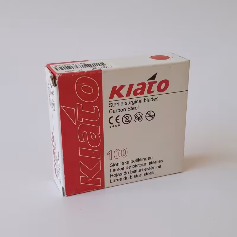 تیغ حجامت سایز 11 یک بسته 100 تایی (تیغ بیستوری هندی شرکت KIATO) موسسه پژوهشی طبی بازرگانی سیمرغ