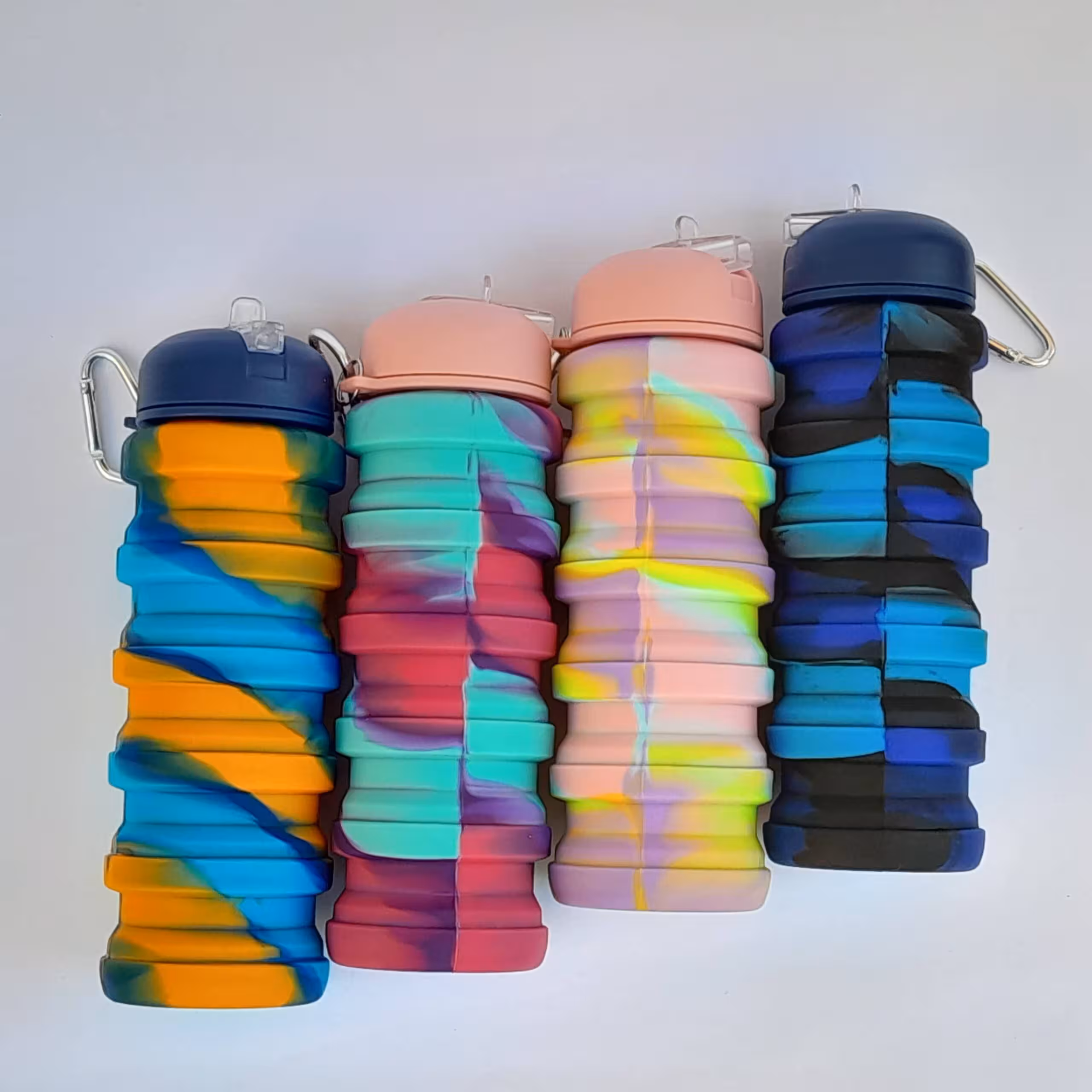 قمقمه مدل سیلیکونی تاشو نی دار