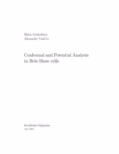 خرید و دانلود نسخه کامل کتاب Conformal and potential analysis in Hele-Shaw cells