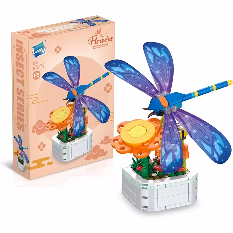 اسباب بازی لگو گل و حشرات مدل سنجاقک کد 103F5