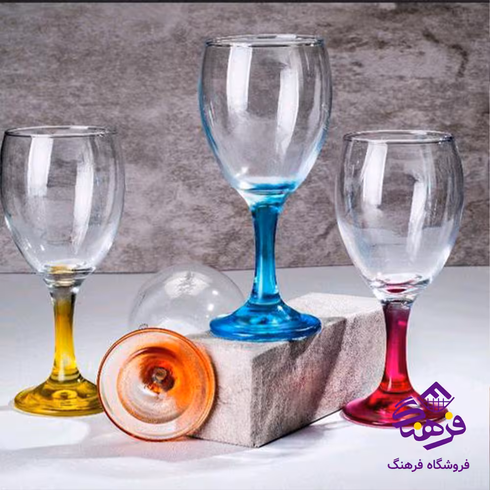 گیلاس مارگاریتا2 پایه رنگی کادو کاوه (4دک)