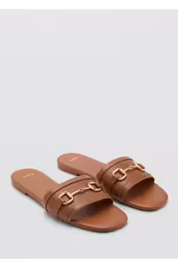 کفش صندل زنانه سندل چرمی با قفل برند MANGO – 8268