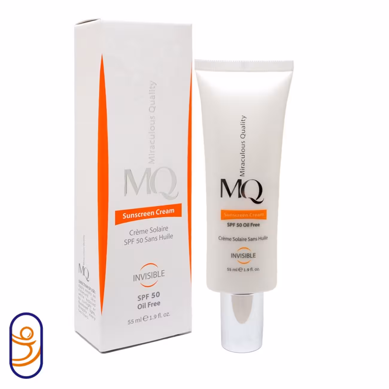 کرم ضد آفتاب فاقد چربی بی‌رنگ SPF50 ام‌کیو