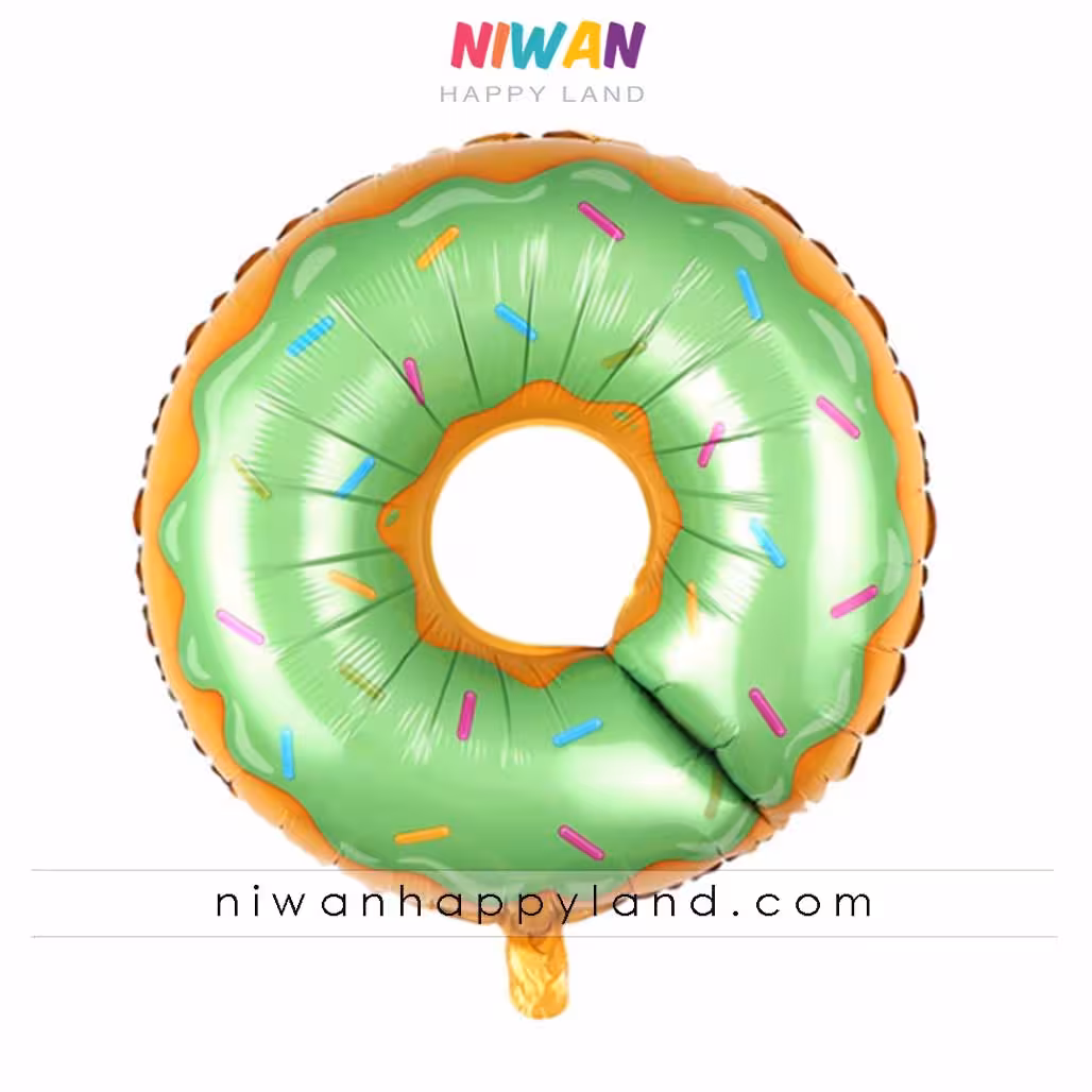 بادکنک فویلی دونات نعنایی