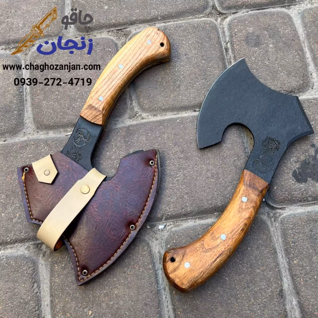 تبر نقلی کمپینگ همراه با غلاف ساخت زنجان | تیغه فولادی