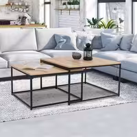 میز جلو مبلی چند تکه چوب و فلز کد روستیک  8600