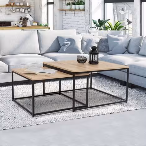 میز جلو مبلی چند تکه چوب و فلز کد روستیک  8600