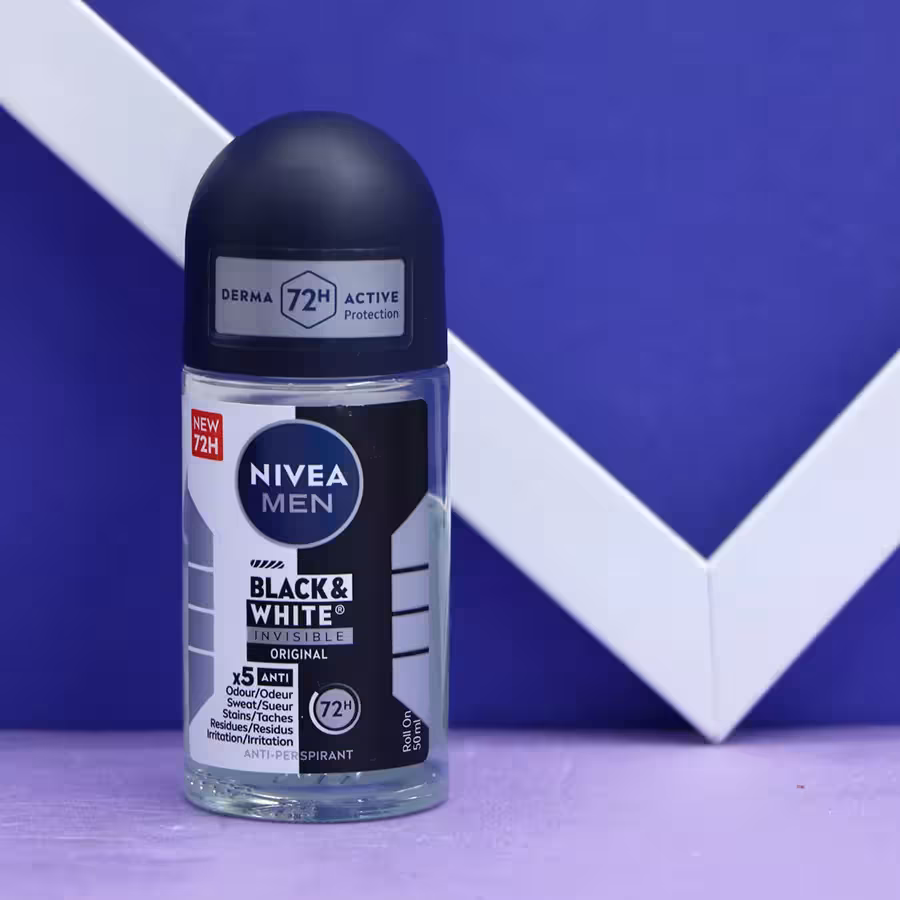 مام NIVEA مردانه نیوا BLACK & WHITE INVISIBLE ORIGINAL حجم 50میل 90213