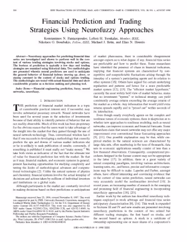 خرید و دانلود نسخه کامل کتاب Financial Prediction and Trading Strategies Using Neurofuzzy Approaches