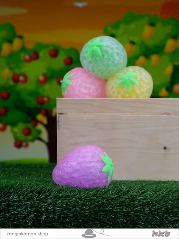 فیجت توت فرنگی خاک ژله ای Strawberry fidget