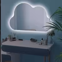 آینه الف مدل بک لایت طرح ابر کد BA-100-80